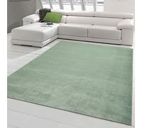Teppich-Traum Salon entrée Couloir antidérapant Doux avec Design Moderne uni en Vert 140 x 200 cm