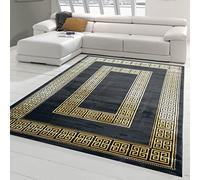 Teppich-Traum Tapis avec Bordure Classique en Or Noir Größe 160x230 cm