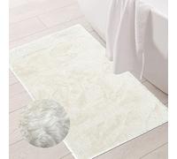 Teppich-Traum Tapis de Bain Noble Rabbit Joliment Doux - antidérapant - en crème, 70x140 cm