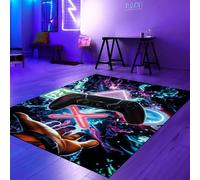 Teppich-Traum Tapis de Jeu Fin antidérapant résistant Contrôleur avec Symboles néon Multicolores, 80 x 120 cm