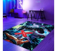 Teppich-Traum Tapis de Jeu Voyant avec Symboles néon colorés et contrôleur Flottant 80 x 150 cm