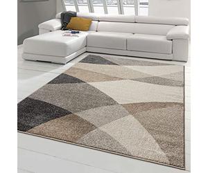 Teppich-Traum Tapis de Salon avec Motif Abstrait Moderne | Facile d'entretien | Gris Beige Größe 200x280 cm