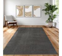 Teppich-Traum Tapis de salon, chambre à coucher, bureau, élégant, moderne, doux, facile d'entretien, accessoire classique, décoratif, de qualité supérieure, intemporel, harmonieux, anthracite, 240 x