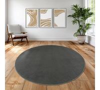 Teppich-Traum Tapis de salon, chambre à coucher, bureau, élégant, moderne, doux, facile d'entretien, accessoire classique, décoratif, de qualité supérieure, intemporel, harmonieux, anthracite, 160 cm