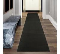 Teppich-Traum Tapis de salon, chambre à coucher, bureau noble, moderne, élégant, doux, facile d'entretien, design contemporain, accessoire d'intérieur élégant, décoratif, luxueux, noir, 80 x 300 cm