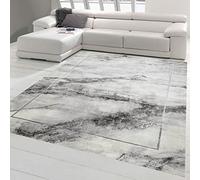 Teppich-Traum Tapis de Salon Moderne Tapis Aspect marbre en Gris Größe 160x230 cm