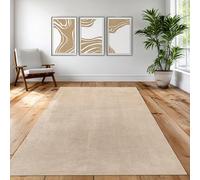 Teppich-Traum Tapis de salon, salle à manger, couloir, intemporel, chaud, doux, facile d'entretien, design classique, harmonieux, confortable, décoratif, élégant, durable, beige, 300 x 400 cm