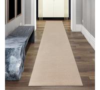 Teppich-Traum Tapis de salon, salle à manger, couloir, intemporel, chaud, doux, facile d'entretien, design classique, harmonieux, confortable, décoratif, élégant, durable, beige, 80 x 300 cm