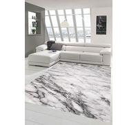 Teppich-Traum Tapis de Salon Tapis Aspect marbre en Gris Größe 200 x 290 cm
