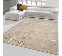 Teppich-Traum Tapis Design Couloir Salon Chambre à Coucher Branches d´Arbre Beige, 200x290 cm