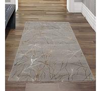 Teppich-Traum Tapis Design Couloir Salon Chambre à Coucher Branches d´Arbre Or, 60x110 cm