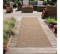 Teppich-Traum Tapis d'extérieur extérieur Coureur Long résistant aux intempéries Aspect sisal Jardin terrasse Balcon 80x250 cm