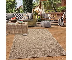 Teppich-Traum Tapis d'extérieur résistant aux intempéries Aspect sisal Jardin terrasse Balcon 200x290 cm