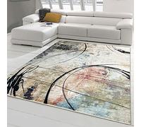 Teppich-Traum Tapis Doux Abstrait-Moderne pour Salon | Aspect Soie Brillant | Brun Bleu Größe 133x190 cm