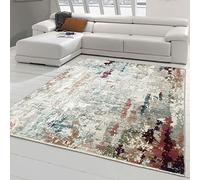 Teppich-Traum Tapis Doux Abstrait-Moderne pour Salon | Aspect Soie Brillant | crème Orange Größe 200x280 cm