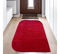 Teppich-Traum Tapis Doux et Lavable à Coins arrondis - Rouge, 80x150 cm