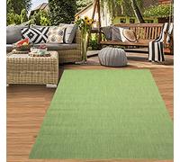 Teppich-Traum Tapis Intérieure et Extérieure Sisal Terrasse Balcon Cuisine Salle de Séjour Design Uni en Vert, 200x280 cm