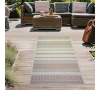 Teppich-Traum Tapis Intérieure et Extérieure Sisal Terrasse Balcon Cuisine Salle de Séjour - Motif à Losange Diamant - Beige crème Größe 80x150 cm