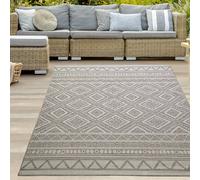Teppich-Traum Tapis Intérieure et Extérieure Sisal Terrasse Balcon Cuisine Salle de Séjour - Motif À Losange - Beige crème Größe 200x280 cm
