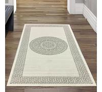 Teppich-Traum Tapis Moderne Orient Salon Floral Court Couloir Couloir Court Oriental élégant Brillant crème Gris 60x110 cm