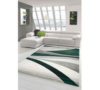 Teppich-Traum Tapis Moquette Salon Moderne Conception en Vert Gris Größe 80x150 cm