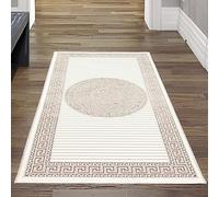 Teppich-Traum Tapis Salon Tapis à Poils Courts Couloir Couloir Court Oriental élégant Orient Brillant Ornements crème Beige 80 x 150 cm