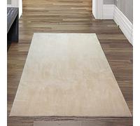 Teppich-Traum Tapis Shaggy Salon de Tapis Moquette Flokati en Beige, 60x110 cm