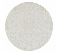 Teppium Shaggy Tapis de salon moderne à poils longs, 120 cm, rond, crème, tapis moelleux, extra doux, facile d'entretien et uni, pour chambre à coucher, cuisine et salle à manger