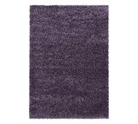Teppium Shaggy Tapis de salon moderne à poils longs - 140 x 200 cm - Violet - Tapis moelleux - Extra doux - Facile d'entretien et uni - Pour chambre à coucher, cuisine et salle à manger