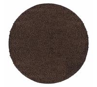 Teppium Shaggy Tapis de salon moderne à poils longs, 160 cm, rond, marron, tapis moelleux, extra doux, facile d'entretien et uni, pour chambre à coucher, cuisine et salle à manger