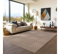 Teppium Tapis 120x170 cm Beige Design Bohème Bouclé Boucles Style Scandinave Moderne Doux Résistant Facile à Nettoyer pour Salon Chambre Salle à Manger Chambre Enfant