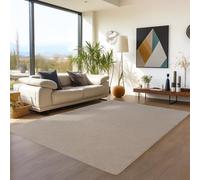 Teppium Tapis 280x370 cm Beige Uni Bouclé Boucles Style Scandinave Moderne Doux Résistant Facile à Nettoyer Tapis XXL pour Salon Salle à Manger Chambre