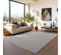 Teppium Tapis 280x370 cm Gris Uni Bouclé Boucles Style Scandinave Moderne Doux Résistant Facile à Nettoyer Tapis XXL pour Salon Salle à Manger Chambre