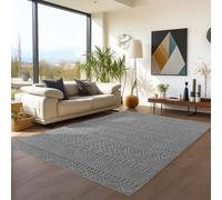 Teppium Tapis Couloir 60x110 cm Gris Design Vintage Bouclé Boucles Style Scandinave Doux Résistant Facile à Nettoyer Tapis Moderne pour Entrée Chambre Cuisine