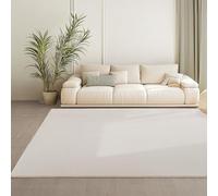 Teppium Tapis Crème 240x340 cm Tapis à Poils Courts Lavable, Antidérapant et Doux, Design Monochrome Moderne pour Salon, Chambre, Cuisine et Chambre d'enfant