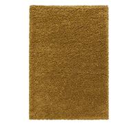 Teppium Tapis de couloir, moderne, à poils longs, 100 x 200 cm, couleur dorée, moelleux, extra doux, facile d'entretien, idéal comme descente de lit, tapis de cuisine, tapis de salon