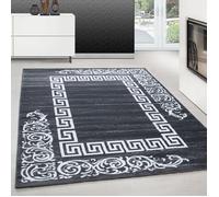 Teppium Tapis de Salon Design Méandres Gris 240x340 cm Moderne Tapis Moelleux