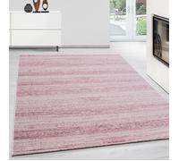 Teppium Tapis de salon moderne à poils courts, 140 x 200 cm, rose, moelleux, lavable, uni, facile d'entretien, doux, idéal pour la chambre à coucher, la salle à manger et comme tapis de cuisine
