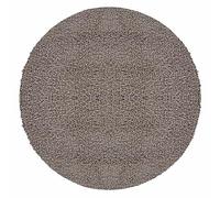 Teppium Tapis de salon moderne à poils longs, 80 cm, rond, beige, moelleux, extra doux, facile d'entretien, uni, pour chambre à coucher, cuisine et salle à manger