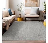 Teppium Tapis de Salon Moderne et Robuste Tapis à Boucles Mélangées Uni avec Structure, Tapis Décoratif Cut-Loop pour Une Touche d'Élégance, Taille: 200 x 290 cm, Couleur: Gris