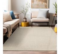 Teppium Tapis de Salon Moderne et Robuste Tapis à Boucles Mélangées Uni avec Structure, Tapis Décoratif Cut-Loop pour Une Touche d'Élégance, Taille: 140 x 200 cm, Couleur: Beige
