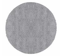 Teppium Tapis de salon moderne, shaggy, 120 cm, rond, gris clair, moelleux, extra doux, facile d'entretien, uni