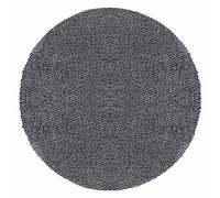 Teppium Tapis de salon moderne, shaggy, 80 cm, rond, gris, moelleux, extra doux, facile d'entretien, uni