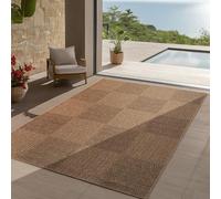 Teppium Tapis d'Extérieur Résistant aux Intempéries 120 x 170 cm Beige - intérieur Résistant aux UV, Imperméable, Naturel en Jute et Robuste - Idéal pour Balcon, Terrasse, Cuisine, Jardin, et Salon