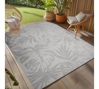 Teppium Tapis d'Extérieur Résistant aux Intempéries 120 x 170 cm Gris - Résistant aux UV, Imperméable et Léger - Idéal pour Terrasse, Cuisine, Balcon, Jardin, Salon et Salle à Manger