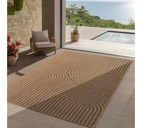 Teppium Tapis d'Extérieur Résistant aux Intempéries 140 x 200 cm Beige - intérieur Résistant aux UV, Imperméable, Naturel en Jute et Robuste - Idéal pour Balcon, Terrasse, Cuisine, Jardin, et Salon