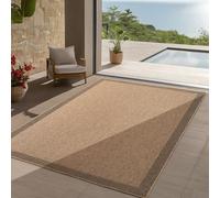 Teppium Tapis d'Extérieur Résistant aux Intempéries 160x230 cm Beige - intérieur Résistant aux UV, Imperméable, Naturel en Jute et Robuste - Idéal pour Balcon, Terrasse, Cuisine, Jardin, et Salon