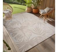Teppium Tapis d'Extérieur Résistant aux Intempéries 160x230 cm Beige - Résistant aux UV, Imperméable et Léger - Idéal pour Terrasse, Cuisine, Balcon, Jardin, Salon et Salle à Manger