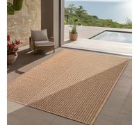 Teppium Tapis d'Extérieur Résistant aux Intempéries 300x400 (280 x 370 cm) Beige - Résistant aux UV, Imperméable, Naturel en Jute et Robuste - Idéal pour Balcon, Terrasse, Cuisine, Jardin, et Salon