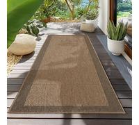 Teppium Tapis d'Extérieur Résistant aux Intempéries 80 x 250 cm Beige - intérieur Résistant aux UV, Imperméable, Naturel en Jute et Robuste - Idéal pour Balcon, Terrasse, Cuisine, Jardin, et Salon